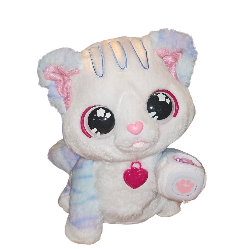 VTech‎ Glitter Me Kitty Interactive Plush Toy White Blue Pink SX22143F